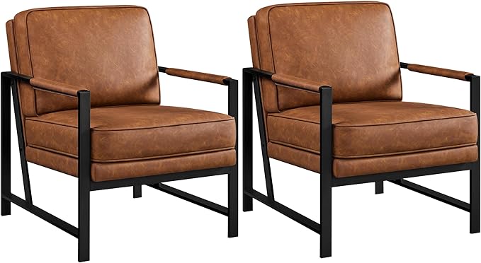 Yaheetech PU Leather Armchairs